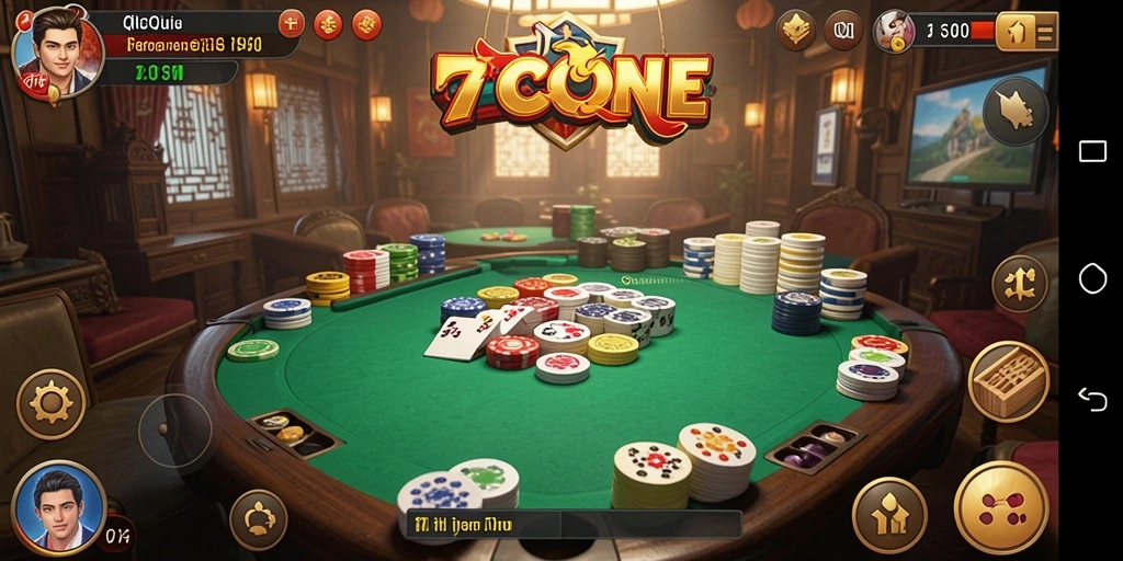 Gameplay seru 7CONE dalam pertandingan QiuQiu.