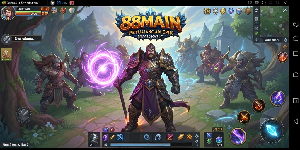 Screenshot gameplay 88MAIN yang menunjukkan aksi seru dalam MMORPG.