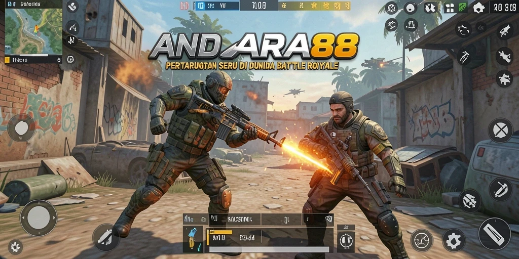 Gameplay mendebarkan dalam pertempuran Battle Royale