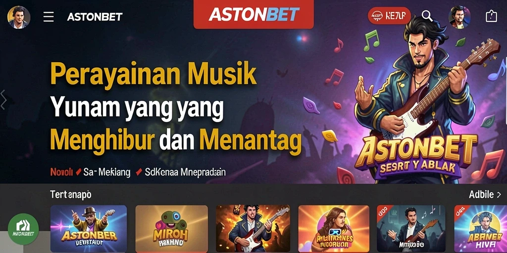 Tampilan gameplay <strong>ASTONBET</strong> yang seru dan interaktif saat bermain musik.