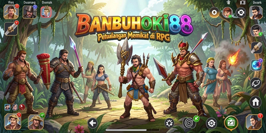 Tampilan screenshot dari gameplay RPG BANBUHOKI88 yang penuh aksi dan petualangan.
