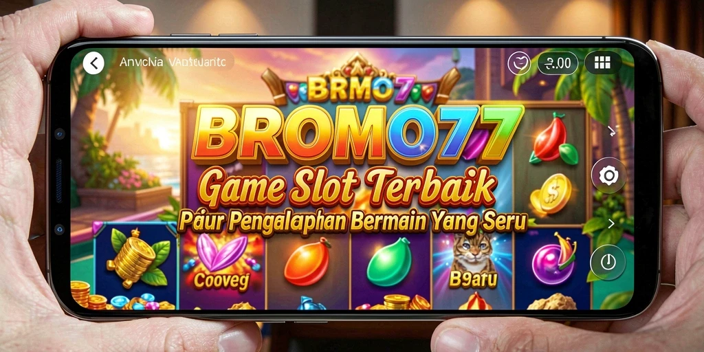 Tampilan menarik dari gameplay Slot di BROMO77 yang penuh warna.