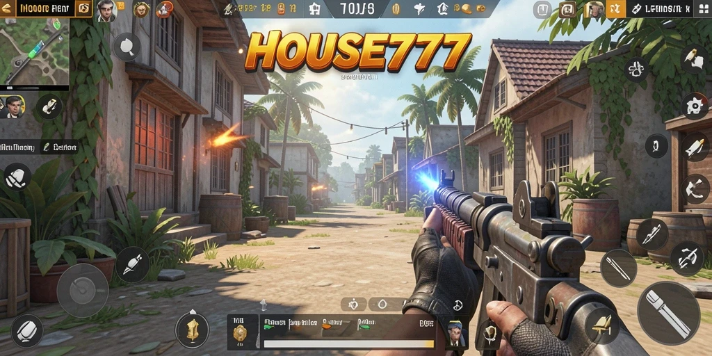 Gameplay menembak yang intens di HOUSE777 dengan grafis tajam.