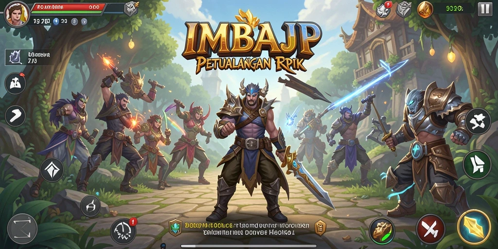 Tampilan menarik gameplay IMBAJP yang penuh aksi RPG.