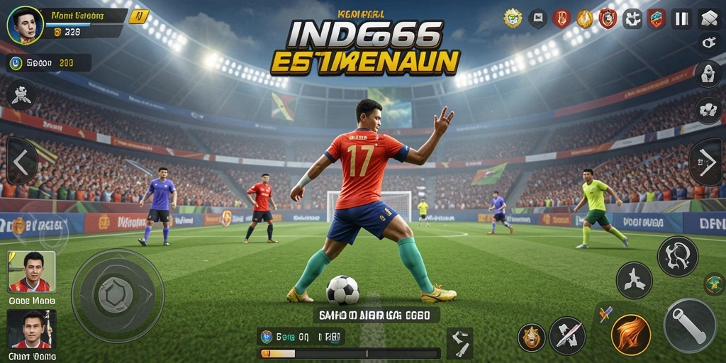 Screenshot IND666 menampilkan aksi seru saat bermain olahraga.