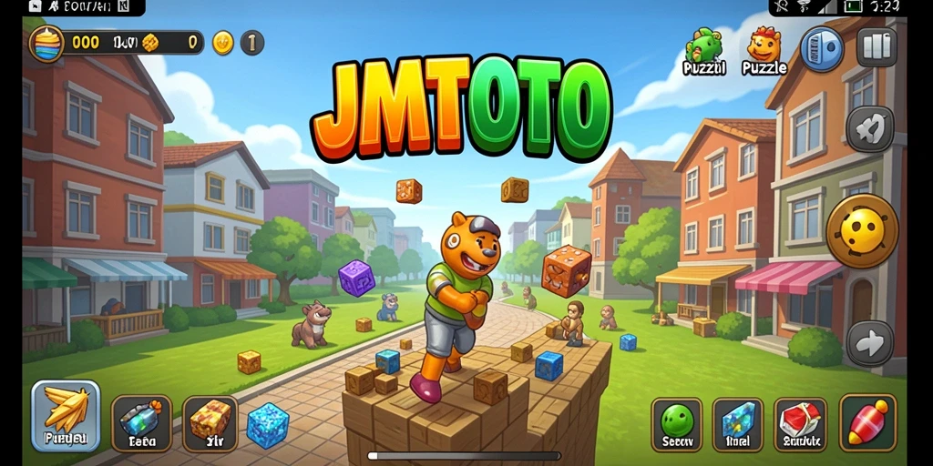 Screenshot utama JMTOTO menampilkan tantangan puzzle yang menarik dengan desain visual yang memukau.