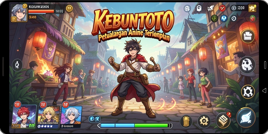 Screenshot utama KEBUNTOTO menampilkan aksi seru dalam dunia Anime.