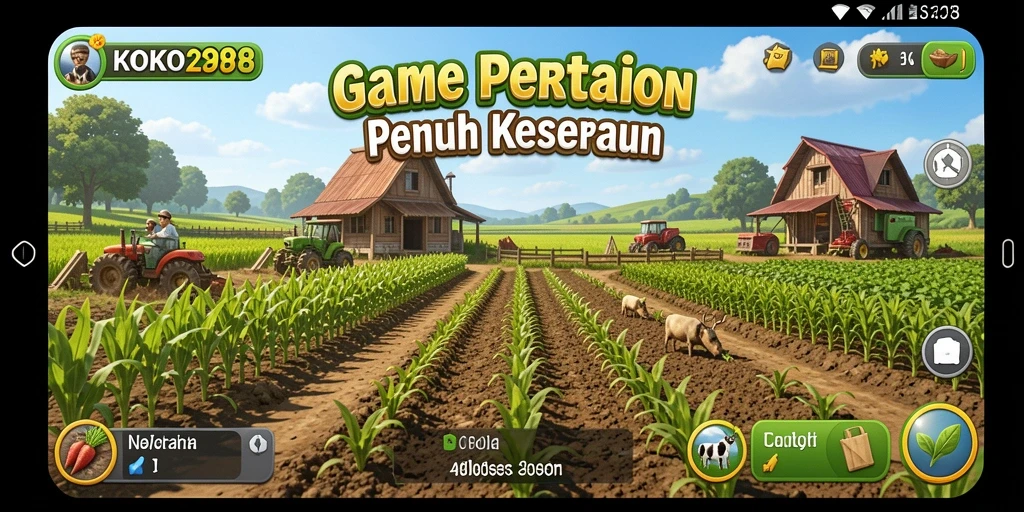 Gameplay menarik KOKO288 dengan elemen pertanian yang realistis.