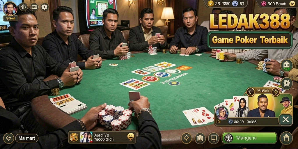 Gameplay poker yang mendebarkan dan interaktif di LEDAK388.