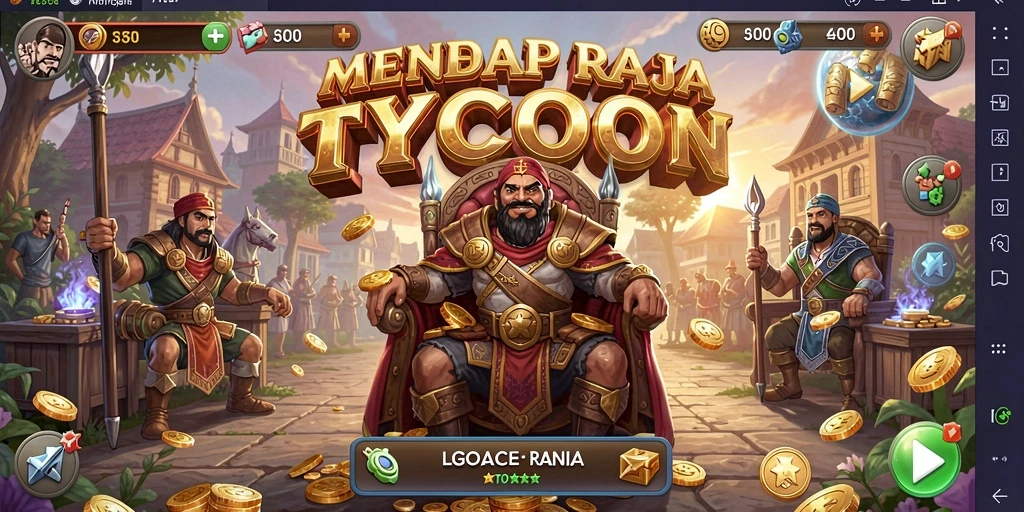 Screenshot gameplay LGOACE menunjukkan aktivitas bisnis yang dinamis.