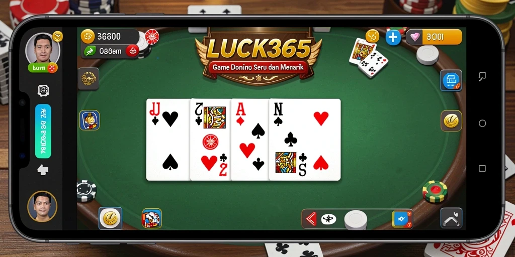 Screenshot gameplay LUCK365 menunjukkan keseruan bermain Domino.