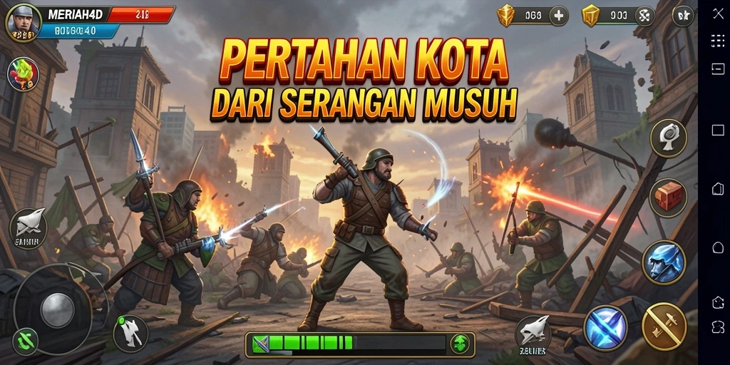 Tampilan gameplay <strong>MERIAH4D</strong> yang mendebarkan dan strategi menara yang dinamis.