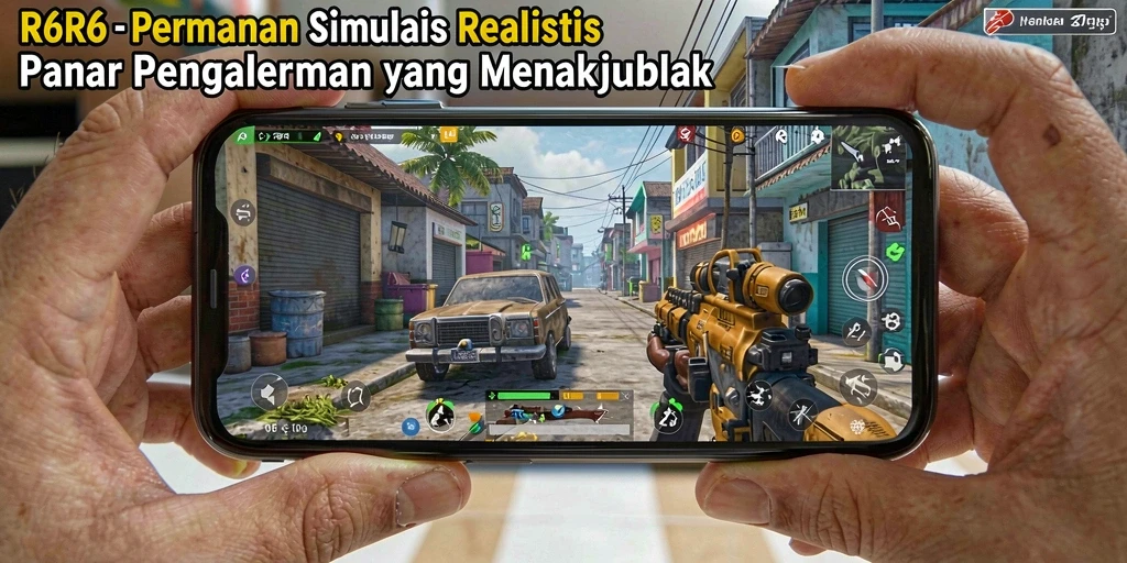 Screenshot R6R6 menampilkan gameplay simulasi yang dinamis dan menarik.