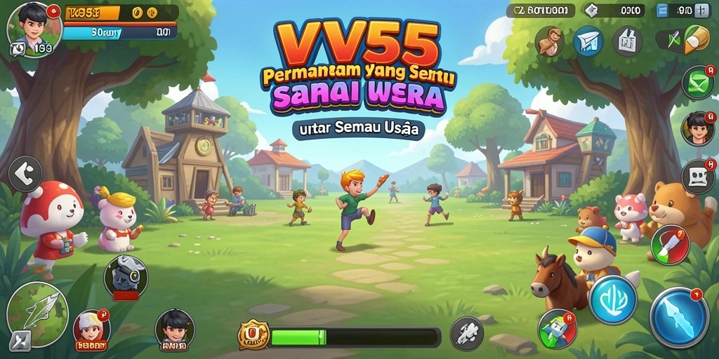 Tampilan gameplay seru dan menarik dari VV55 yang membuat betah bermain.
